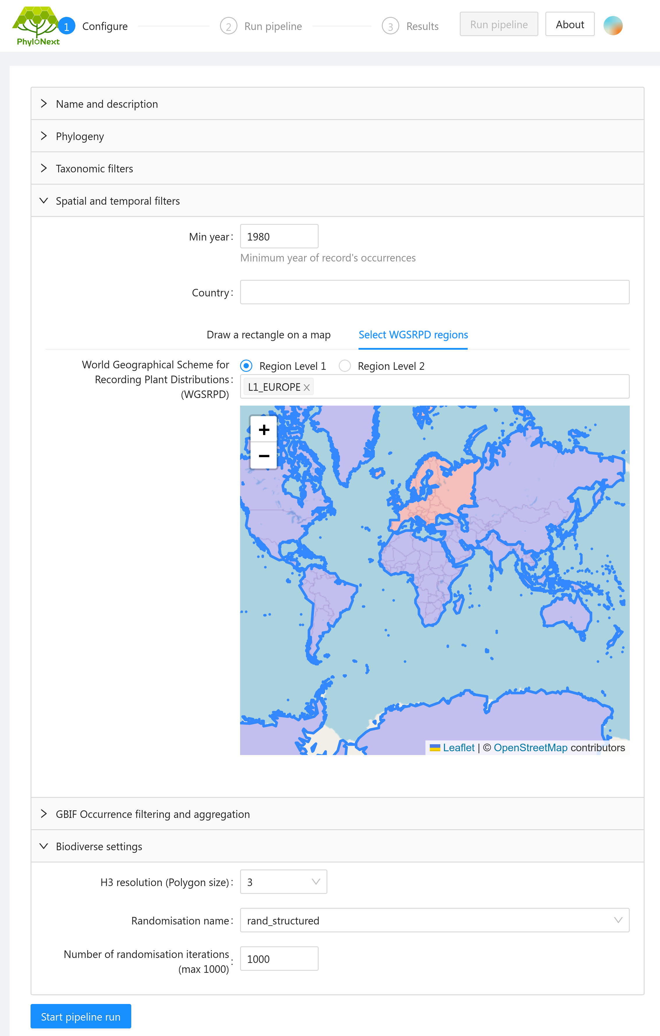 WebGUI App - Configuration